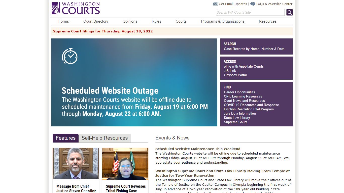 Washington State Courts Find My Court Date